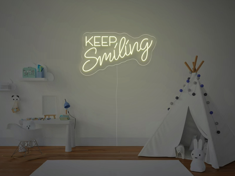 Keep Smiling - Signe lumineux au neon LED